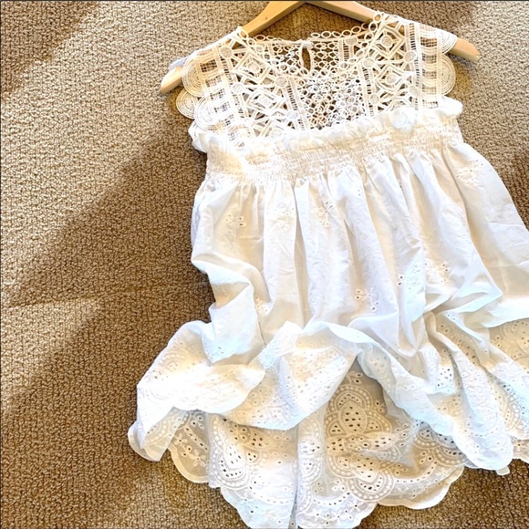 Bohemia Tops - NWT White Eyelet Lace Blouse